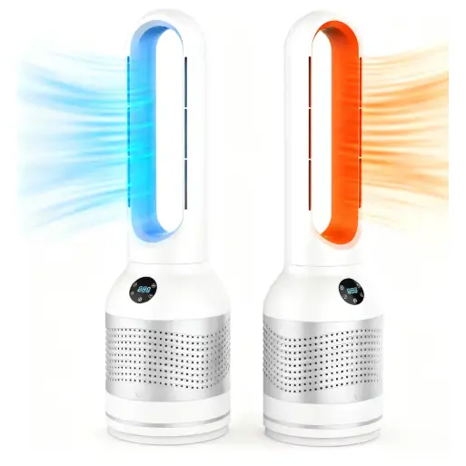 III in I Bladeless Fan Air Cooler calefacientis et Aeris Purificans