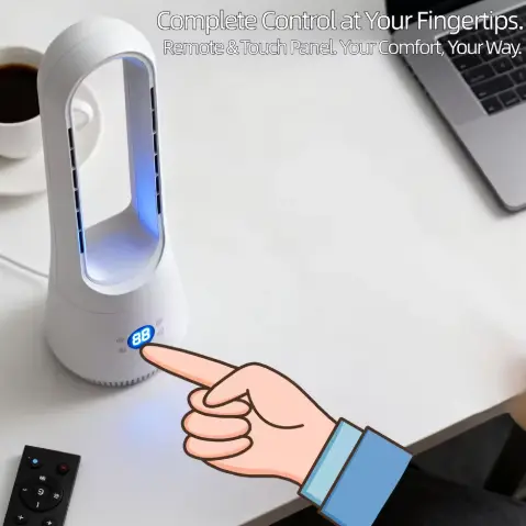 Hot Cool Bladeless Tower Fan Smart Air Purifier With Remote Hot Cool Bladeless Tower Fan Smart Air Purifier With Remote